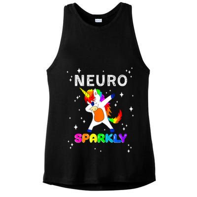 Neurodivergent Neurosparkly Neurodivergence Unicorn ADHD ASD  Ladies PosiCharge Tri-Blend Wicking Tank