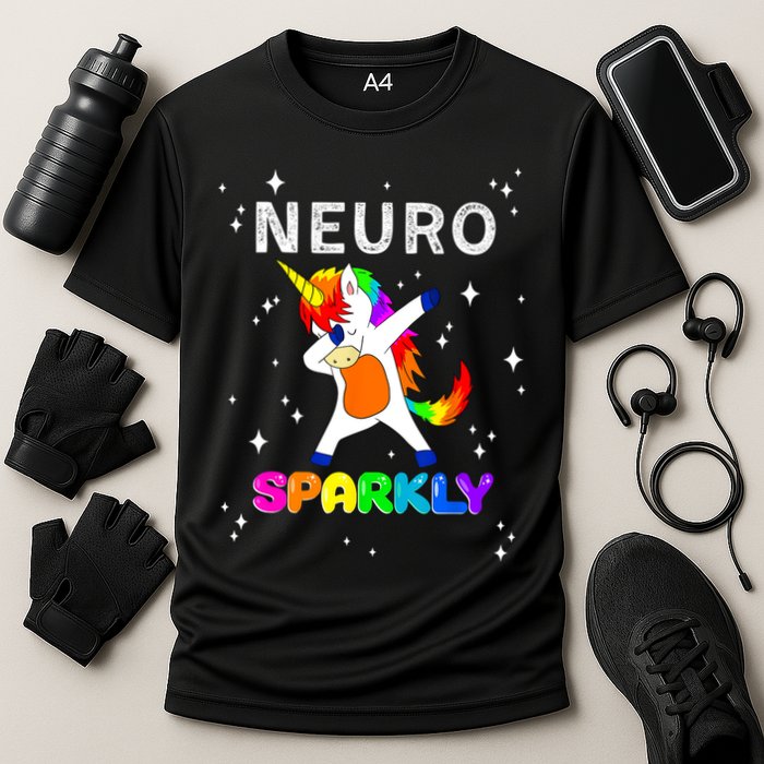 Neurodivergent Neurosparkly Neurodivergence Unicorn ADHD ASD  Performance Shirt