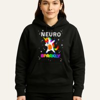 Neurodivergent Neurosparkly Neurodivergence Unicorn ADHD ASD  Hoodie