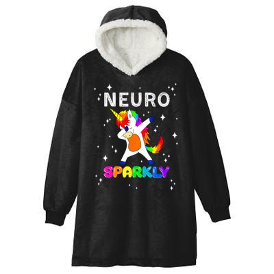 Neurodivergent Neurosparkly Neurodivergence Unicorn ADHD ASD  Hooded Wearable Blanket