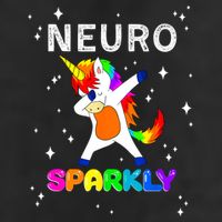 Neurodivergent Neurosparkly Neurodivergence Unicorn ADHD ASD  Crop Fleece Hoodie