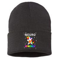 Neurodivergent Neurosparkly Neurodivergence Unicorn ADHD ASD  Sustainable Knit Beanie