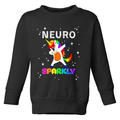 Neurodivergent Neurosparkly Neurodivergence Unicorn ADHD ASD  Toddler Sweatshirt