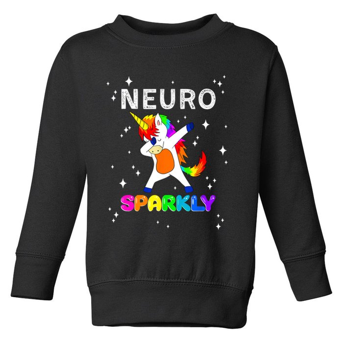 Neurodivergent Neurosparkly Neurodivergence Unicorn ADHD ASD  Toddler Sweatshirt