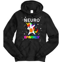 Neurodivergent Neurosparkly Neurodivergence Unicorn ADHD ASD  Tie Dye Hoodie