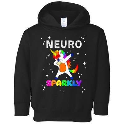 Neurodivergent Neurosparkly Neurodivergence Unicorn ADHD ASD  Toddler Hoodie