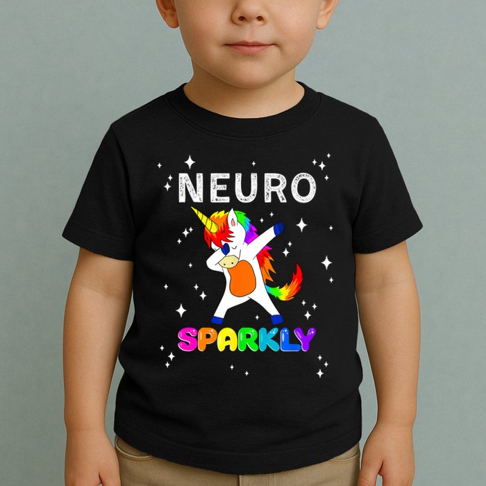 Neurodivergent Neurosparkly Neurodivergence Unicorn ADHD ASD  Toddler T-Shirt