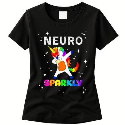 Neurodivergent Neurosparkly Neurodivergence Unicorn ADHD ASD  Womens T-Shirt