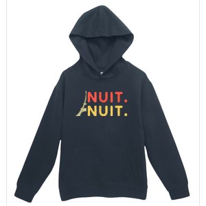 Nuit Nuit Night Night French Words Paris Tower Urban Pullover Hoodie