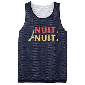 Nuit Nuit Night Night French Words Paris Tower Mesh Reversible Basketball Jersey Tank