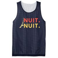 Nuit Nuit Night Night French Words Paris Tower Mesh Reversible Basketball Jersey Tank