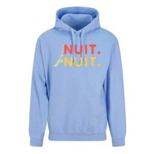 Nuit Nuit Night Night French Words Paris Tower Unisex Surf Hoodie