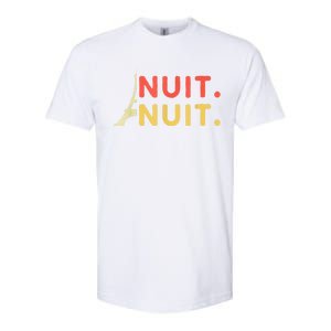 Nuit Nuit Night Night French Words Paris Tower Softstyle CVC T-Shirt