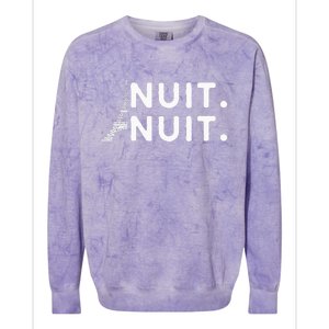 Nuit Nuit Night Night French Words Paris Tower Eiffel Colorblast Crewneck Sweatshirt