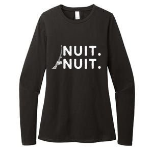 Nuit Nuit Night Night French Words Paris Tower Eiffel Womens CVC Long Sleeve Shirt