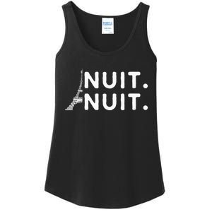 Nuit Nuit Night Night French Words Paris Tower Eiffel Ladies Essential Tank