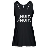 Nuit Nuit Night Night French Words Paris Tower Eiffel Ladies Essential Flowy Tank