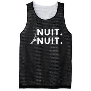 Nuit Nuit Night Night French Words Paris Tower Eiffel Mesh Reversible Basketball Jersey Tank