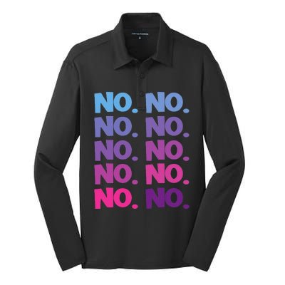 No. No Silk Touch Performance Long Sleeve Polo