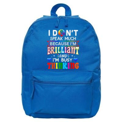 Neurodiversity Neurodivergent Non Verbal Autism Mom 16 in Basic Backpack