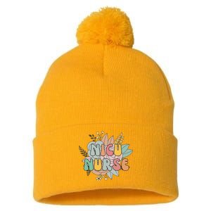 NICU Nurse Neonatal ICU Nurse Infant Care Specialist Newborn Pom Pom 12in Knit Beanie