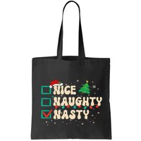 Nice Naughty Nasty List Xmas Santa Claus PJs Funny Bag