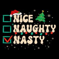 Nice Naughty Nasty List Xmas Santa Claus PJs Funny Bag