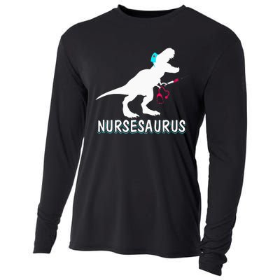 NurseSaurus Nurse-a-saurus Nurse for RN LPN Cooling Performance Long Sleeve Crew