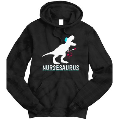 NurseSaurus Nurse-a-saurus Nurse for RN LPN Tie Dye Hoodie