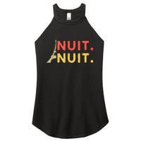 Nuit Nuit Night Night French Words Paris Tower Eiffel Women's Perfect Tri Rocker Tank