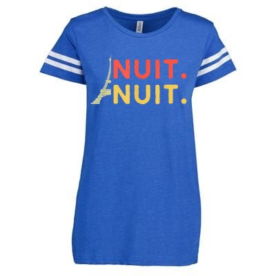 Nuit Nuit Night Night French Words Paris Tower Eiffel Enza Ladies Jersey Football T-Shirt