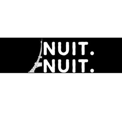 Nuit Nuit Night Night French Words Paris Tower Eiffel Bumper Sticker