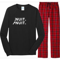 Nuit Nuit Night Night French Words Paris Tower Eiffel Long Sleeve Pajama Set