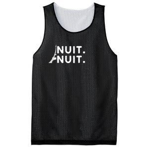 Nuit Nuit Night Night French Words Paris Tower Eiffel Mesh Reversible Basketball Jersey Tank