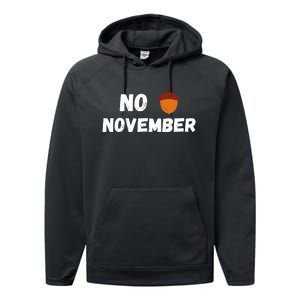 No Nut November Challenge Funny Meme Performance Fleece Hoodie