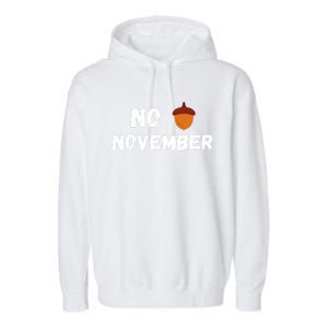 No Nut November Challenge Funny Meme Garment-Dyed Fleece Hoodie