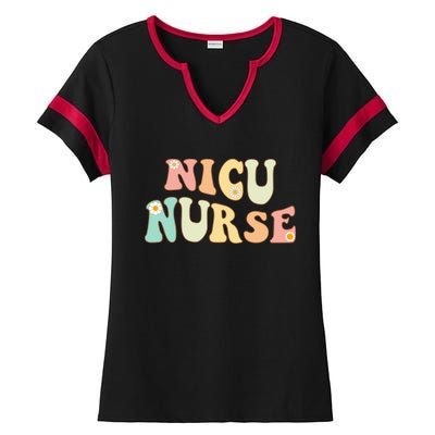 Nicu Nurse Neonatal Icu Nurse Infant Care Specialist Newborn Funny Gift Ladies Halftime Notch Neck Tee