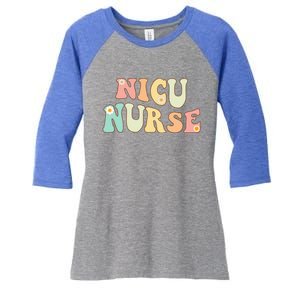 Nicu Nurse Neonatal Icu Nurse Infant Care Specialist Newborn Funny Gift Women's Tri-Blend 3/4-Sleeve Raglan Shirt