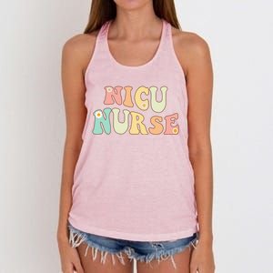 Nicu Nurse Neonatal Icu Nurse Infant Care Specialist Newborn Funny Gift Women's Knotted Racerback Tank