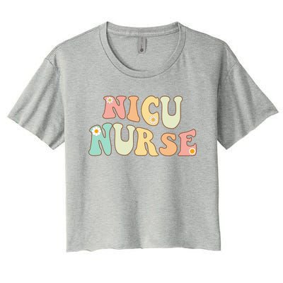 Nicu Nurse Neonatal Icu Nurse Infant Care Specialist Newborn Funny Gift Women's Crop Top Tee