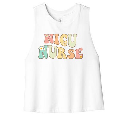 Nicu Nurse Neonatal Icu Nurse Infant Care Specialist Newborn Funny Gift Women's Racerback Cropped Tank