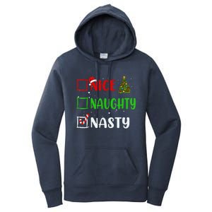 Nice Naughty Nasty Christmas List Holiday Xmas 2024 Women's Pullover Hoodie