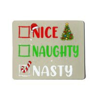 Nice Naughty Nasty Christmas List Holiday Xmas 2024 Mousepad