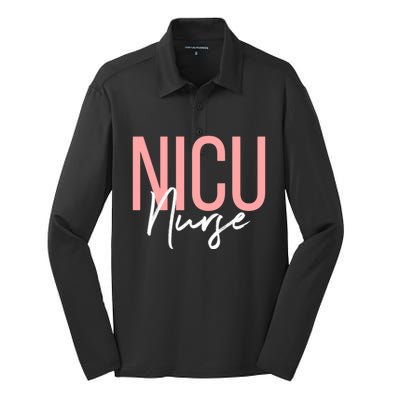 Nicu Nurse Neonatal Labor Intensive Care Unit Nurse Gift Silk Touch Performance Long Sleeve Polo