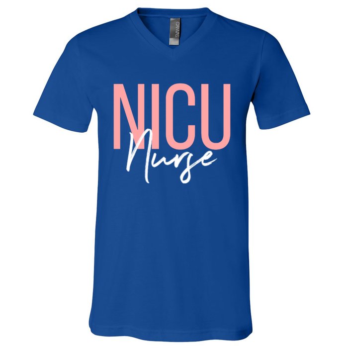 Nicu Nurse Neonatal Labor Intensive Care Unit Nurse Gift V-Neck T-Shirt