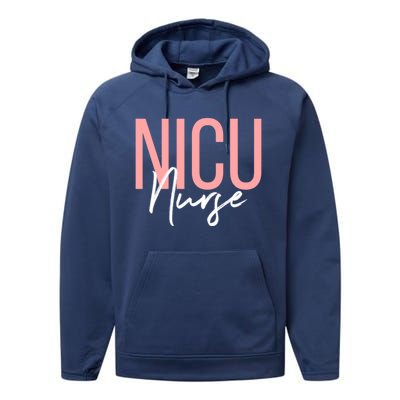 Nicu Nurse Neonatal Labor Intensive Care Unit Nurse Gift Performance Fleece Hoodie