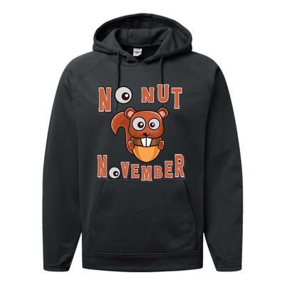 No Nut November Stay Strong NNN Funny Meme Performance Fleece Hoodie