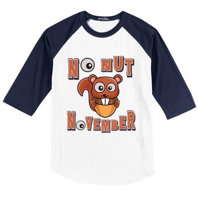 No Nut November Stay Strong NNN Funny Meme Baseball Sleeve Shirt