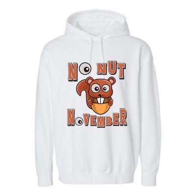 No Nut November Stay Strong NNN Funny Meme Garment-Dyed Fleece Hoodie