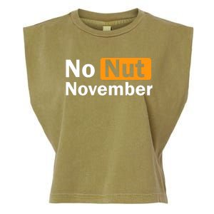 No Nut November Challenge Funny Design Garment-Dyed Women's Muscle Tee